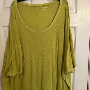 Lane Bryant Women's Olive Bat Sleeve Top Size 26/28